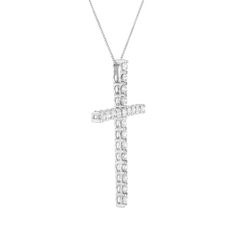 .925 Sterling Silver 4.0 Cttw Diamond 2-1/4
