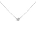 14K White Gold 1.00 Cttw Bezel Set Round Lab-Grown Diamond Solitaire 18" Pendant Necklace (F-G Color, VS1-VS2 Clarity)-0