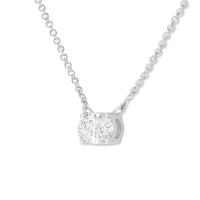 IGI Certified 10K White Gold 1/2 cttw Lab Grown Oval Shape Solitaire Diamond East West 18