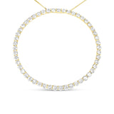 10K Yellow Gold Plated .925 Sterling Silver 4 Cttw Diamond Circle Hoop 18