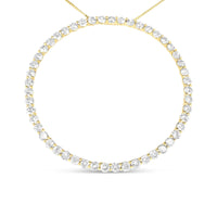 10K Yellow Gold Plated .925 Sterling Silver 4 Cttw Diamond Circle Hoop 18