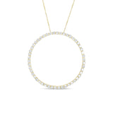 10K Yellow Gold Plated .925 Sterling Silver 4 Cttw Diamond Circle Hoop 18