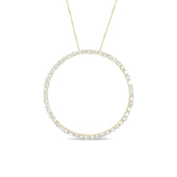 10K Yellow Gold Plated .925 Sterling Silver 4 Cttw Diamond Circle Hoop 18