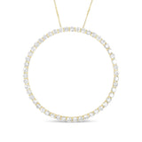 10K Yellow Gold Plated .925 Sterling Silver 4 Cttw Diamond Circle Hoop 18