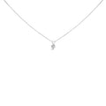 925 sterling silver necklace with 4 princess-cut green diamond stones