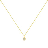 14K Yellow Gold Plated .925 Sterling Silver Brilliant Round Cut Diamond Solitaire Milgrain 18