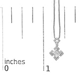 10K White Gold 1/5 Cttw Diamond Geometric Design Pendant Necklace-4 thumbnail 5