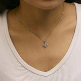 10K Yellow Gold 3/8 Cttw Princess Diamond Geometric Pendant Necklace-2 thumbnail 3