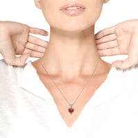 IGI Certified 14K White Gold Martini Set 1.00 Cttw Lab Grown Pink Heart Diamond Solitaire 18