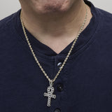 Men's 10K Yellow Gold 1.00 Cttw Ankh Cross Pendant-2 thumbnail 3