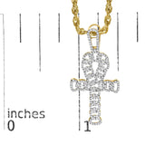 Men's 10K Yellow Gold 1.00 Cttw Ankh Cross Pendant-4 thumbnail 5