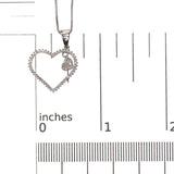 925 Sterling Silver 1/3ct TDW Diamond Heart Pendant Necklace-4 thumbnail 5