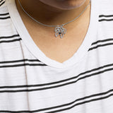 .925 Sterling Silver Diamond Accent Pug Dog Pendant Necklace (I-J Color, I2-I3 Clarity) - 18