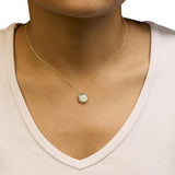 10K Yellow Gold Diamond Accent Crescent Moon Pendant Necklace-2 thumbnail 3