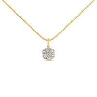 14K Yellow Gold 2.00 Cttw Brilliant Round-Cut Diamond 7 Stone Flower Cluster 18