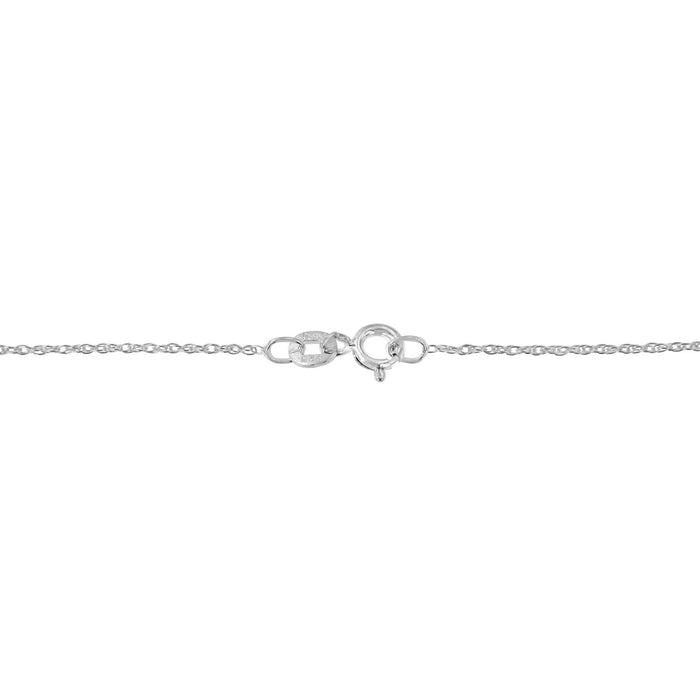 .925 Sterling Silver 1/3 Cttw Diamond Framed Open Cross 18