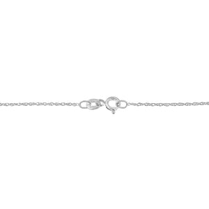 .925 Sterling Silver 1/3 Cttw Diamond Framed Open Cross 18