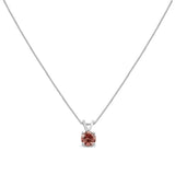 14K White Gold 1/4 Cttw Round Brilliant Cut Lab Grown Diamond 4-Prong Solitaire Pendant Necklace-4 thumbnail 5