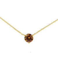 14K Yellow Gold 1/2 Cttw Martini Set Lab Grown Yellow Diamond Solitaire 18