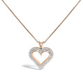 925 sterling silver necklace with heart-shaped diamond pendant on 18-inch chain