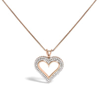.925 Sterling Silver Diamond Heart 18