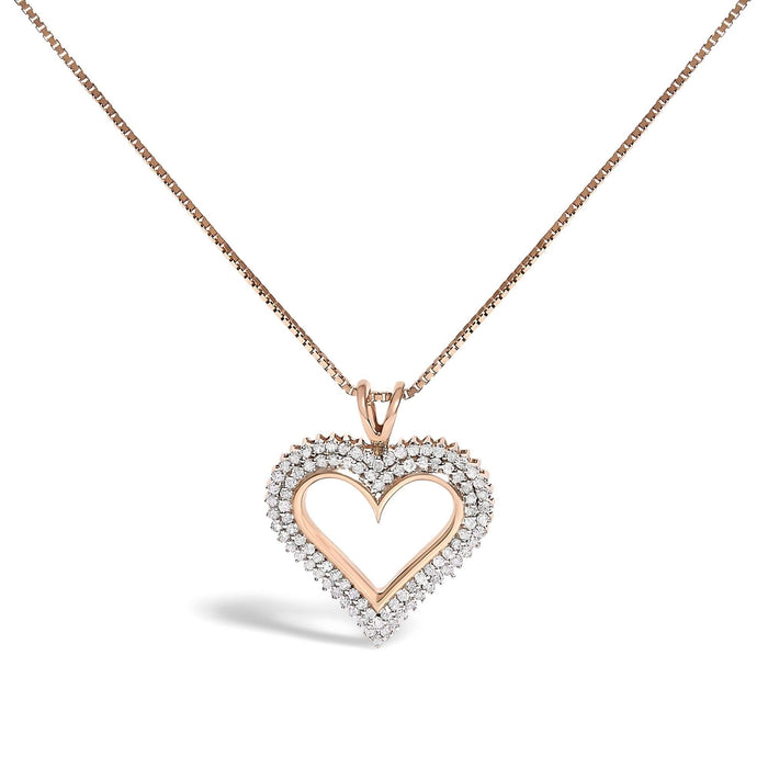 .925 Sterling Silver Diamond Heart 18