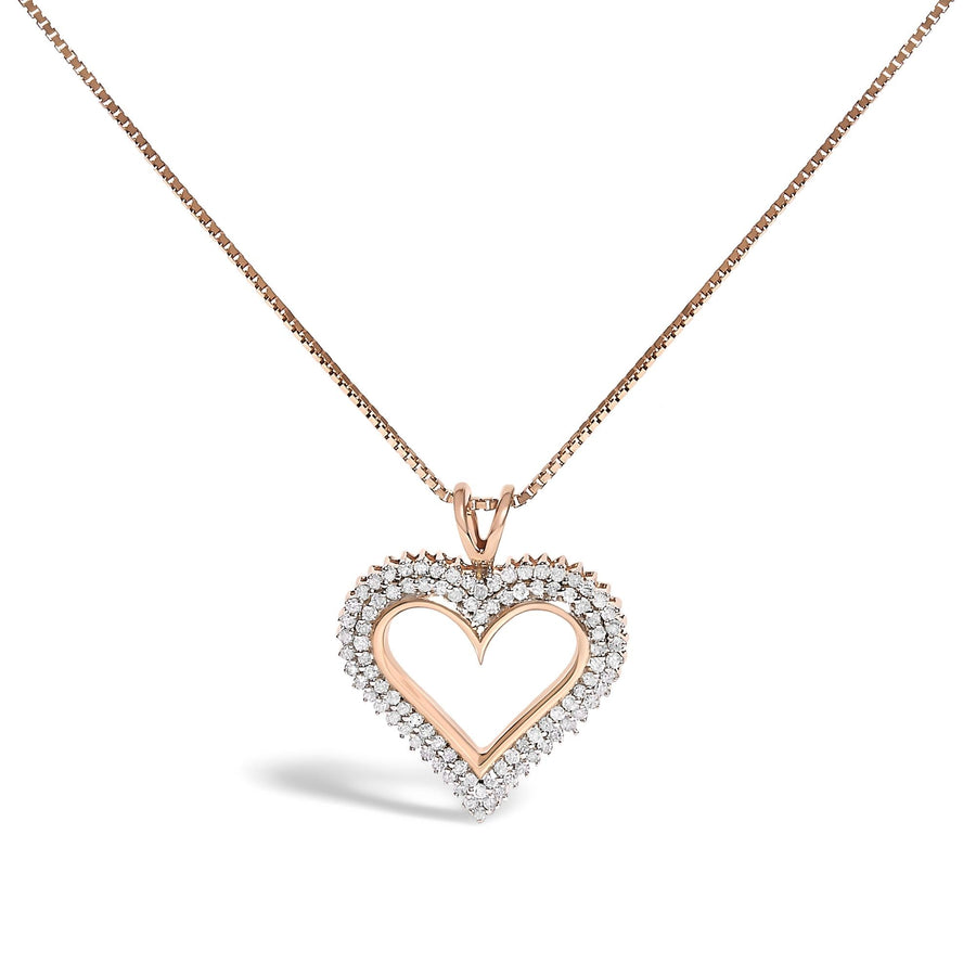 .925 Sterling Silver Diamond Heart 18