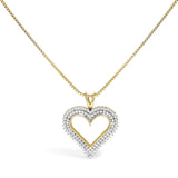 .925 Sterling Silver Diamond Heart 18