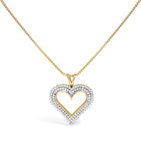 .925 Sterling Silver Diamond Heart 18