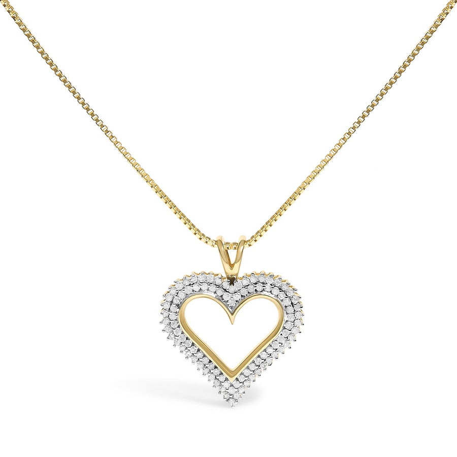 .925 Sterling Silver Diamond Heart 18
