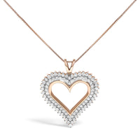 .925 Sterling Silver Diamond Heart 18