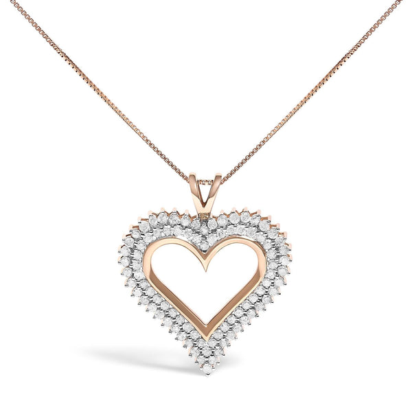 .925 Sterling Silver Diamond Heart 18