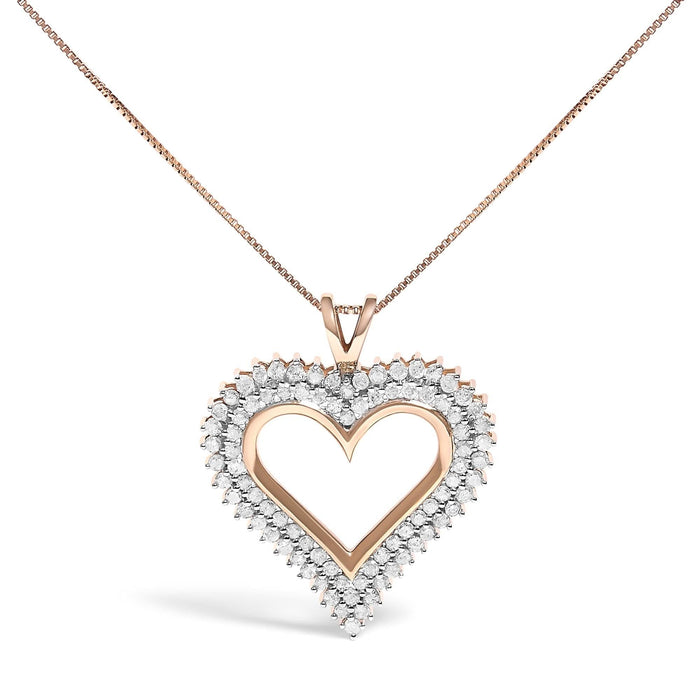 .925 Sterling Silver Diamond Heart 18