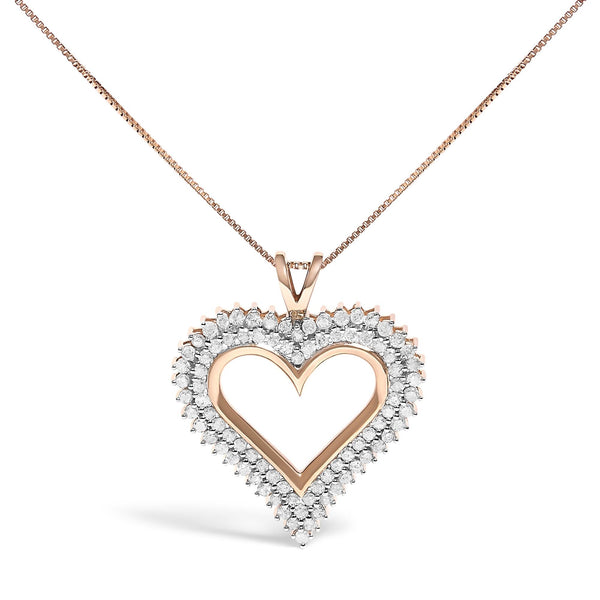 .925 Sterling Silver Diamond Heart 18