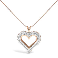 .925 Sterling Silver Diamond Heart 18