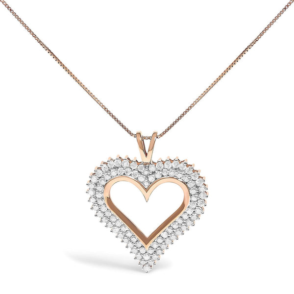 .925 Sterling Silver Diamond Heart 18