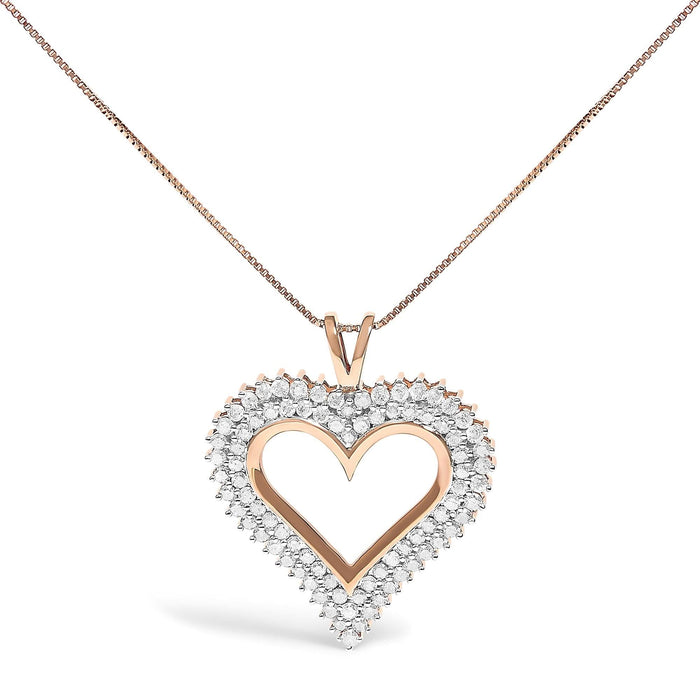 .925 Sterling Silver Diamond Heart 18