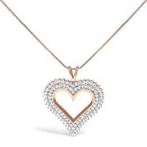 .925 Sterling Silver Diamond Heart 18