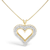 .925 Sterling Silver Diamond Heart 18