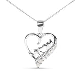 .925 Sterling Silver 1/4 Cttw Diamond  