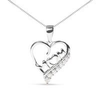 .925 Sterling Silver 1/4 Cttw Diamond  