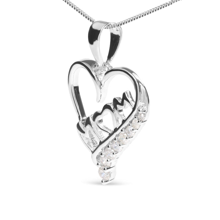 .925 Sterling Silver 1/4 Cttw Diamond  