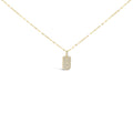 14K Yellow Gold 1/3 Cttw Diamond Dog Tag Pendant Necklaces 18"-0