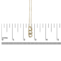 14K Yellow Gold Plated .925 Sterling Silver 1/6 Cttw Diamond Interlocking Triple Asymmetric Circle Hoop 18