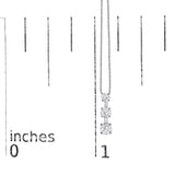 10K White Gold 1/2 Cttw Diamond 3 Stone Drop Pendant Necklace-4 thumbnail 5
