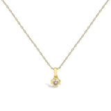 14K Yellow Gold Plated Sterling Silver 1/5 Cttw Diamond Swirl Pendant Necklace-0 thumbnail 1