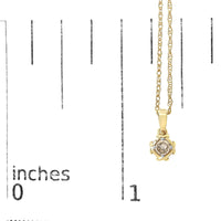 14K Yellow Gold Plated Sterling Silver 1/5 Cttw Diamond Swirl Pendant Necklace