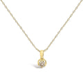 14K Yellow Gold Plated Silver 1/5 Cttw Diamond Openwork Pendant Necklace-0