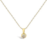 14K Yellow Gold Plated Silver 1/5 Cttw Diamond Openwork Pendant Necklace-0 thumbnail 1