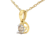 14K Yellow Gold Plated Silver 1/5 Cttw Diamond Openwork Pendant Necklace-3 thumbnail 4